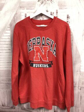Nebraska Huskers Red Sweatshirt Graphic Sweater XL